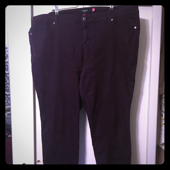 Torrid Dark Purple Denim Jeggings - Picture 1 of 3